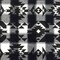 Black-White-Blue Tribal Printed Cotton Check Dobby Woven Fabric By the Yard